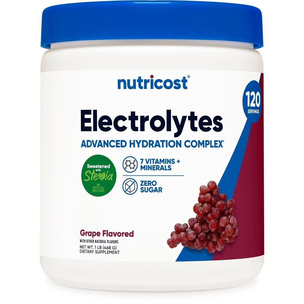 Nutricost Electrolyte Complex Drink Mix Powder (Grape) 120 Servings